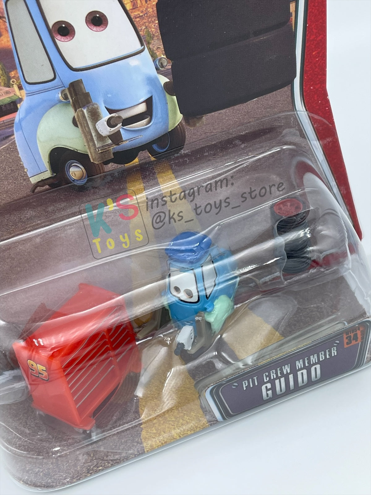 DISNEY PIXAR CARS BY MATTEL 1:55 - PIT CREW MEMBER GUIDO - THE WORLD OF CARS SERIES - BNIP