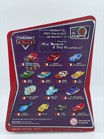 DISNEY PIXAR CARS BY MATTEL 1:55 - BUG MOUTH LIGHTNING MCQUEEN - THE WORLD OF CARS SERIES - BNIP