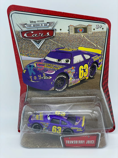DISNEY PIXAR CARS BY MATTEL 1:55 - TRANSBERRY JUICE - THE WORLD OF CARS KMART SERIES - BNIP