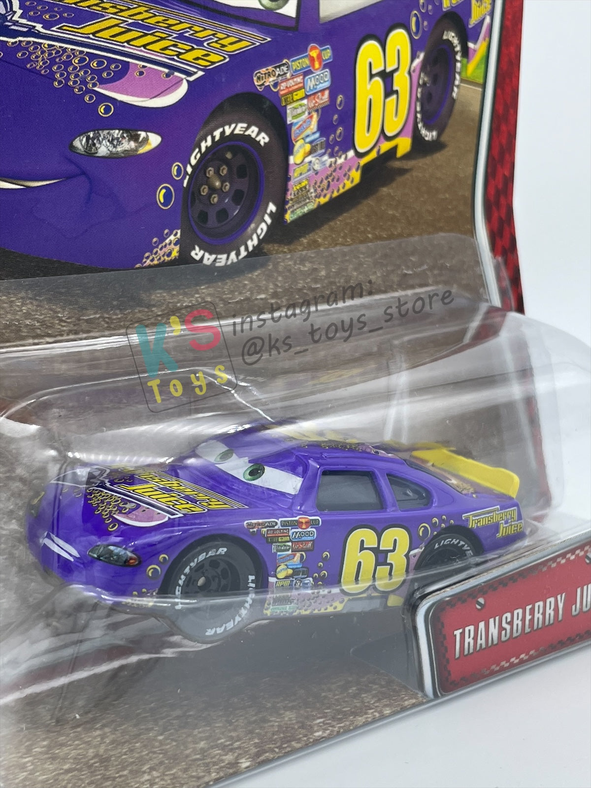 DISNEY PIXAR CARS BY MATTEL 1:55 - TRANSBERRY JUICE - THE WORLD OF CARS KMART SERIES - BNIP
