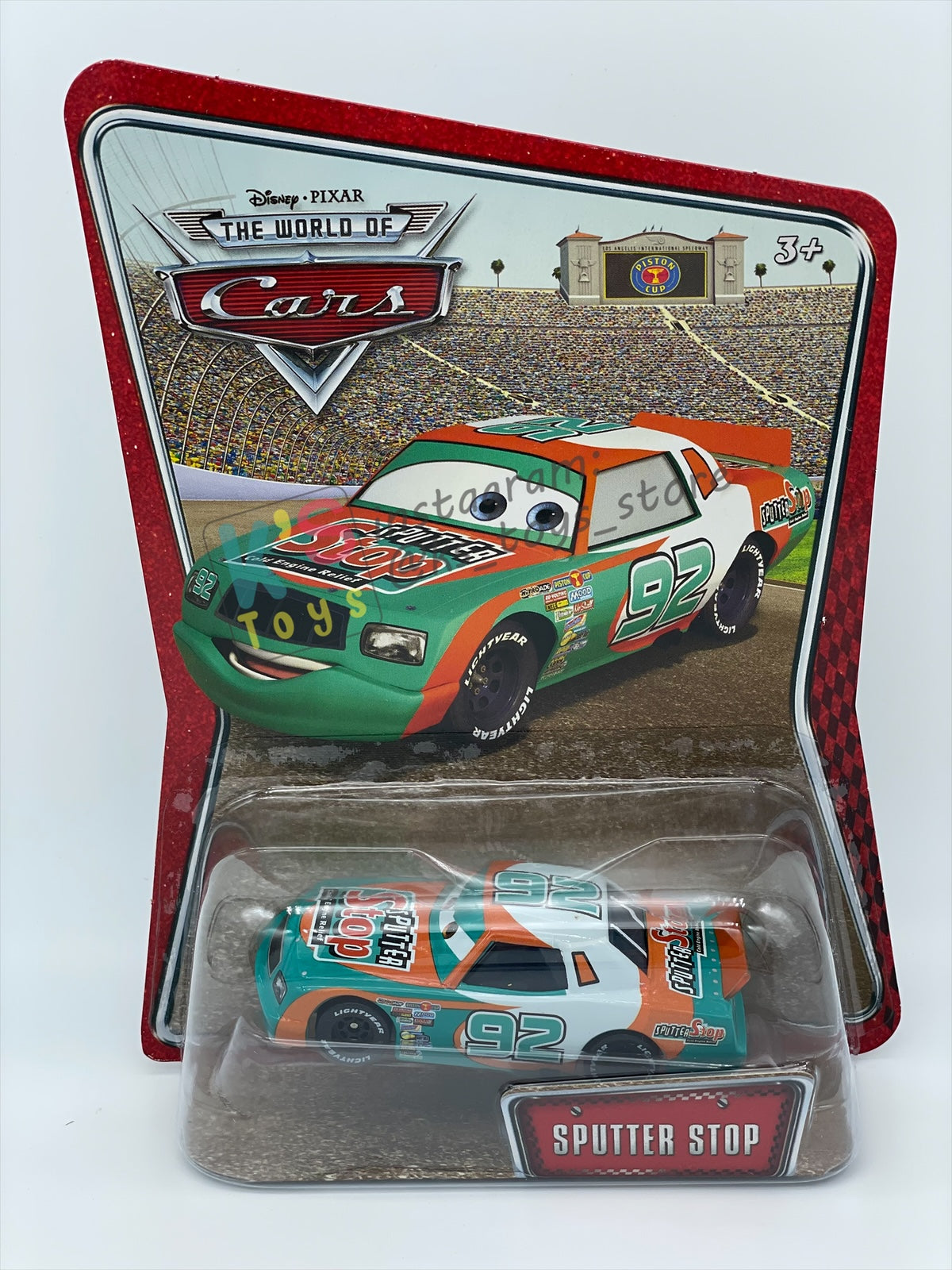 DISNEY PIXAR CARS BY MATTEL - SPUTTER STOP NO 92 - THE WORLD OF CARS KMART SERIES - BNIP