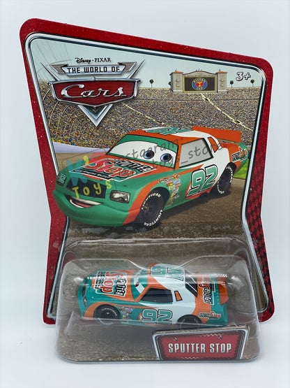 DISNEY PIXAR CARS BY MATTEL - SPUTTER STOP NO 92 - THE WORLD OF CARS KMART SERIES - BNIP