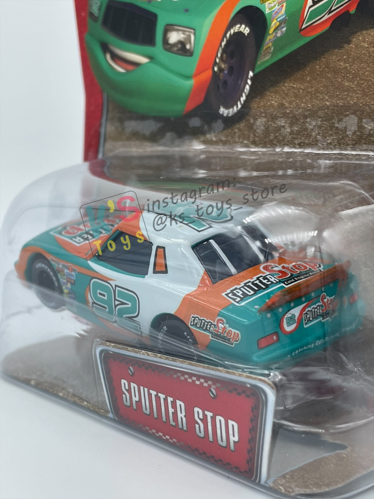 DISNEY PIXAR CARS BY MATTEL - SPUTTER STOP NO 92 - THE WORLD OF CARS KMART SERIES - BNIP