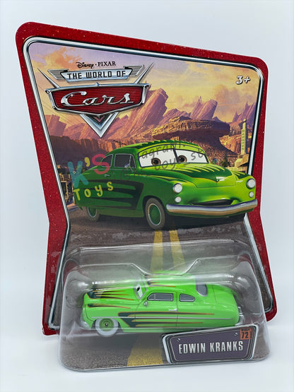 DISNEY PIXAR CARS 1:55 BY MATTEL, EDWIN KRANKS - THE WORLD OF CARS SERIES - BNIP