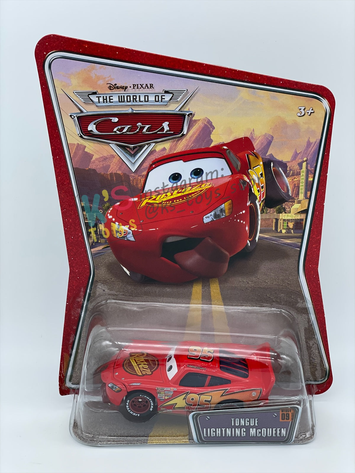 DISNEY PIXAR CARS BY MATTEL - TONGUE LIGHTNING MCQUEEN - THE WORLD OF CARS SERIES - BNIP