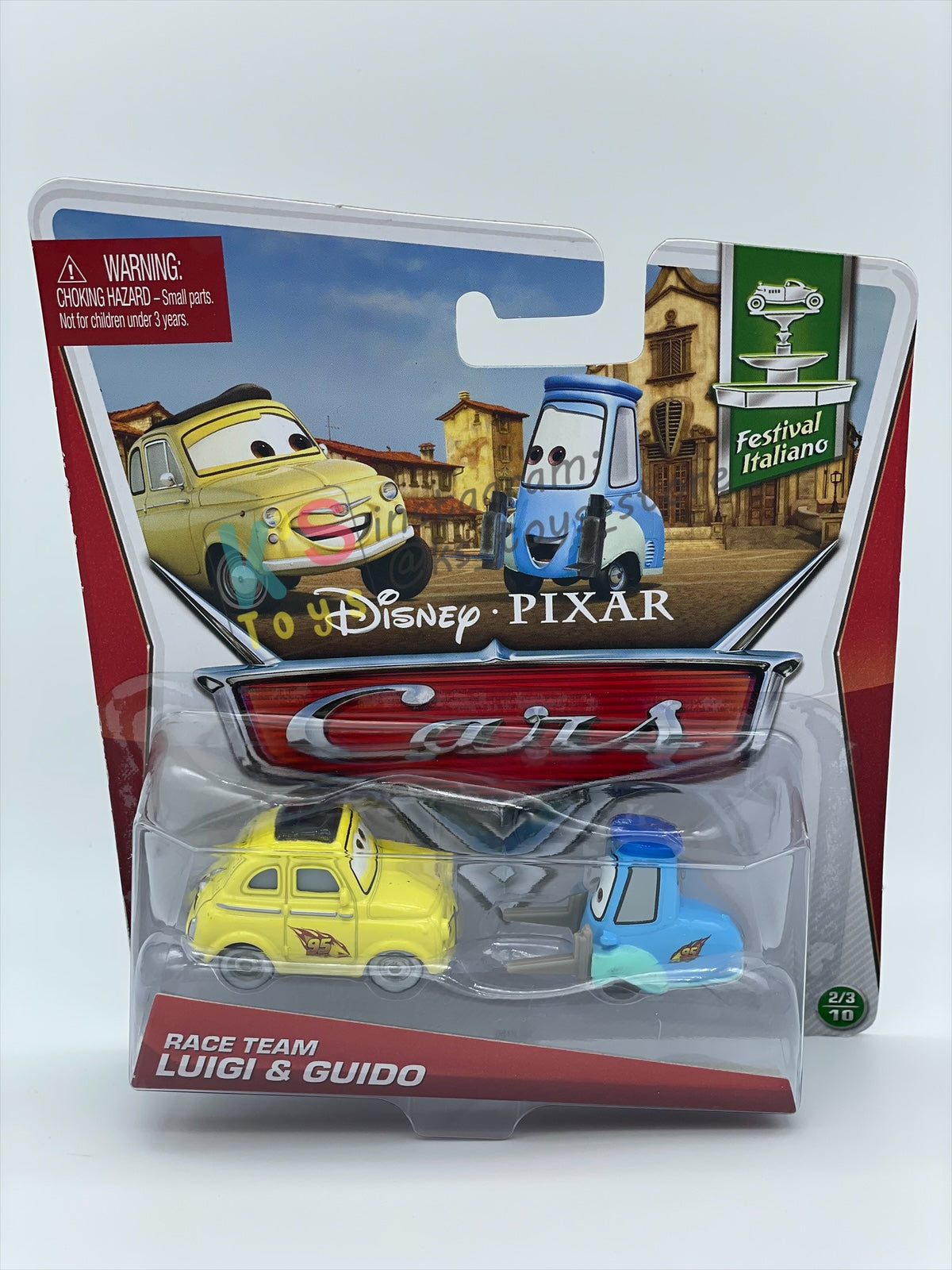 DISNEY PIXAR CARS BY MATTEL 1:55, RACE TEAM LUIGI & GUIDO - FESTIVAL ITALIANO SERIES - BNIP