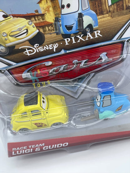 DISNEY PIXAR CARS BY MATTEL 1:55, RACE TEAM LUIGI & GUIDO - FESTIVAL ITALIANO SERIES - BNIP