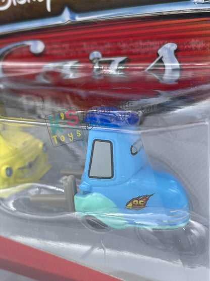 DISNEY PIXAR CARS BY MATTEL 1:55, RACE TEAM LUIGI & GUIDO - FESTIVAL ITALIANO SERIES - BNIP