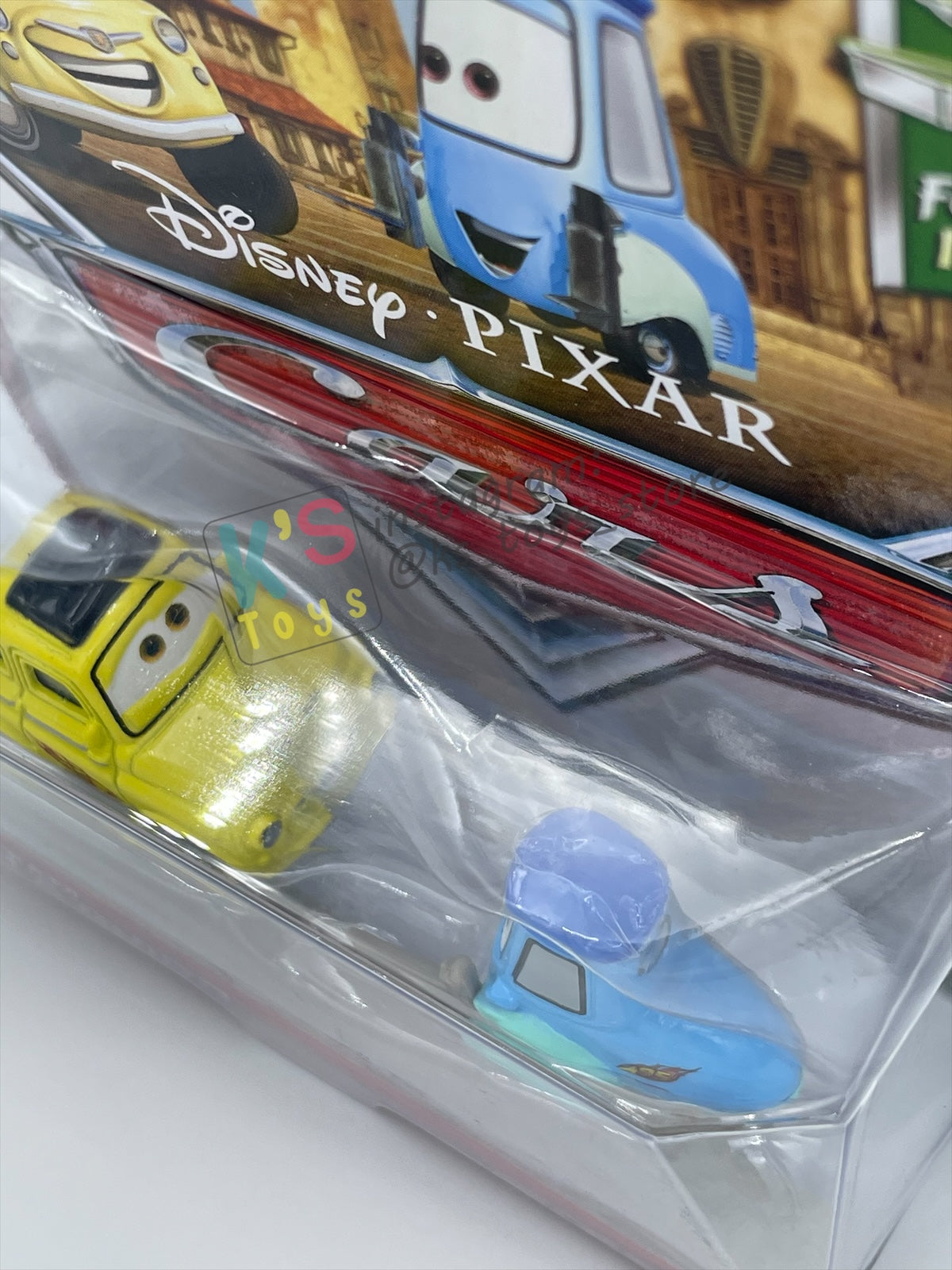 DISNEY PIXAR CARS BY MATTEL 1:55, RACE TEAM LUIGI & GUIDO - FESTIVAL ITALIANO SERIES - BNIP