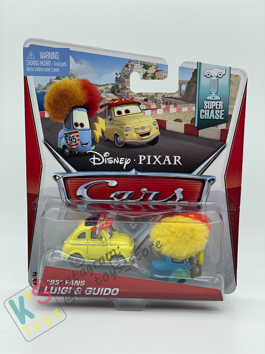 RARE DISNEY PIXAR CARS - 95 Fans Luigi and Guido SUPER CHASE - BNIP