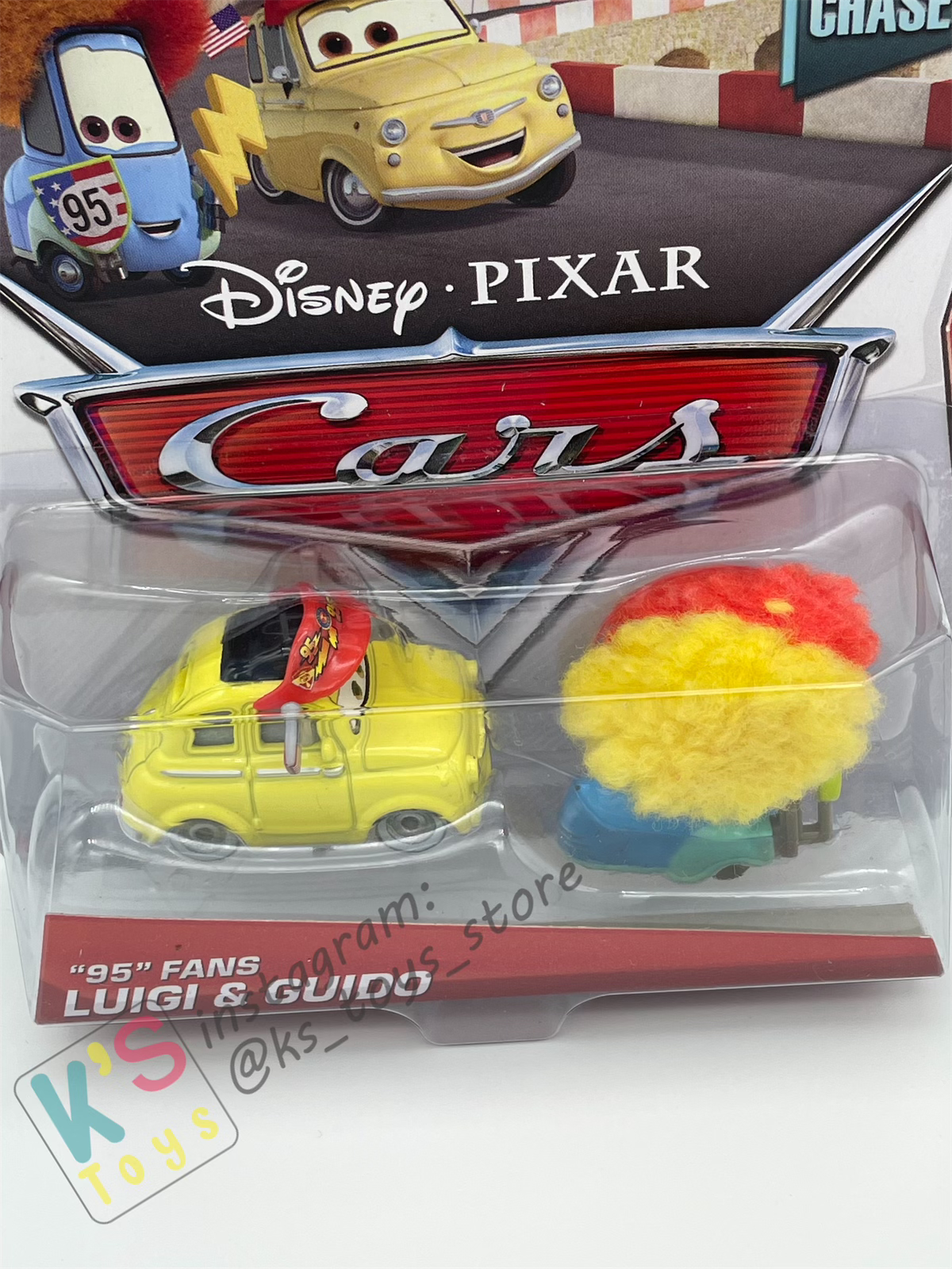 RARE DISNEY PIXAR CARS - 95 Fans Luigi and Guido SUPER CHASE - BNIP