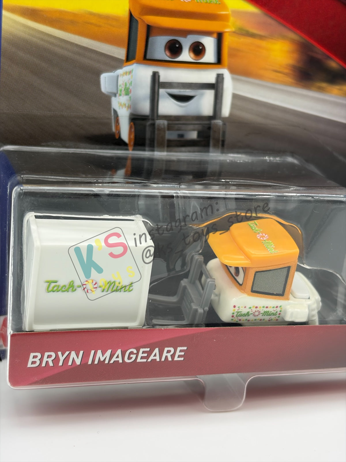 DISNEY PIXAR CARS 1:55 BY MATTEL, "BRYN IMAGEARE" CARS DINOCO 400 - BNIP