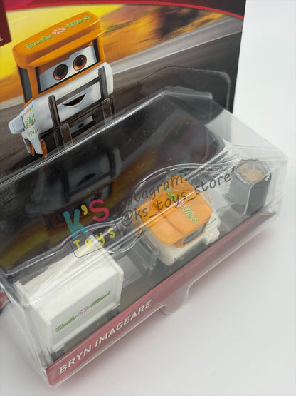 DISNEY PIXAR CARS 1:55 BY MATTEL, "BRYN IMAGEARE" CARS DINOCO 400 - BNIP
