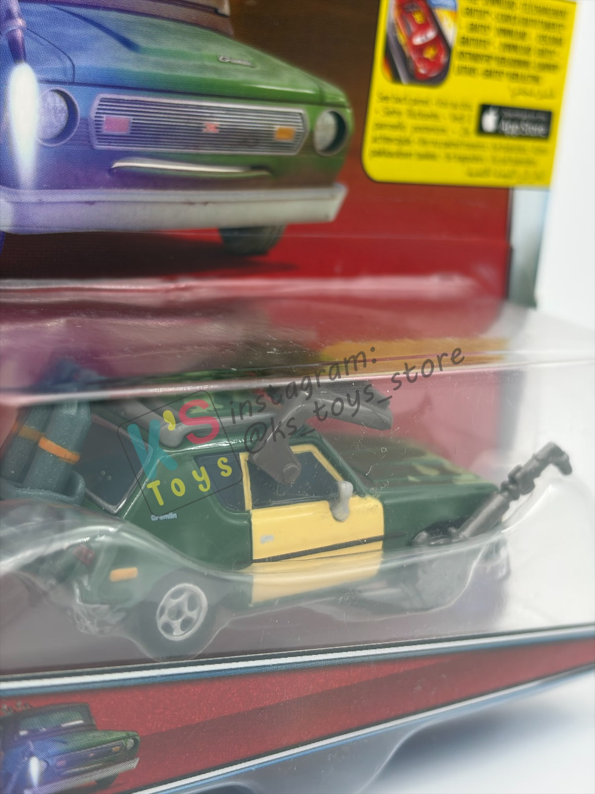 DISNEY PIXAR CARS 1:55 BY MATTEL, "STEFAN GREMSKY" CARS 2 OIL GRIG GETAWAY - BNIP
