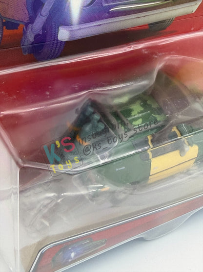 DISNEY PIXAR CARS 1:55 BY MATTEL, "STEFAN GREMSKY" CARS 2 OIL GRIG GETAWAY - BNIP