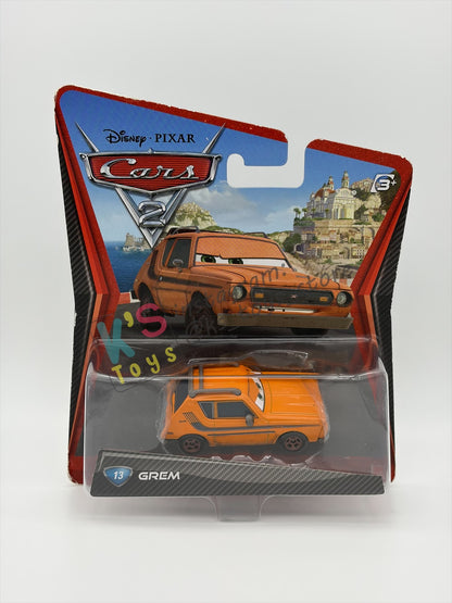 DISNEY PIXAR CARS 1:55 BY MATTEL, "GREM" CARS 2 - BNIP
