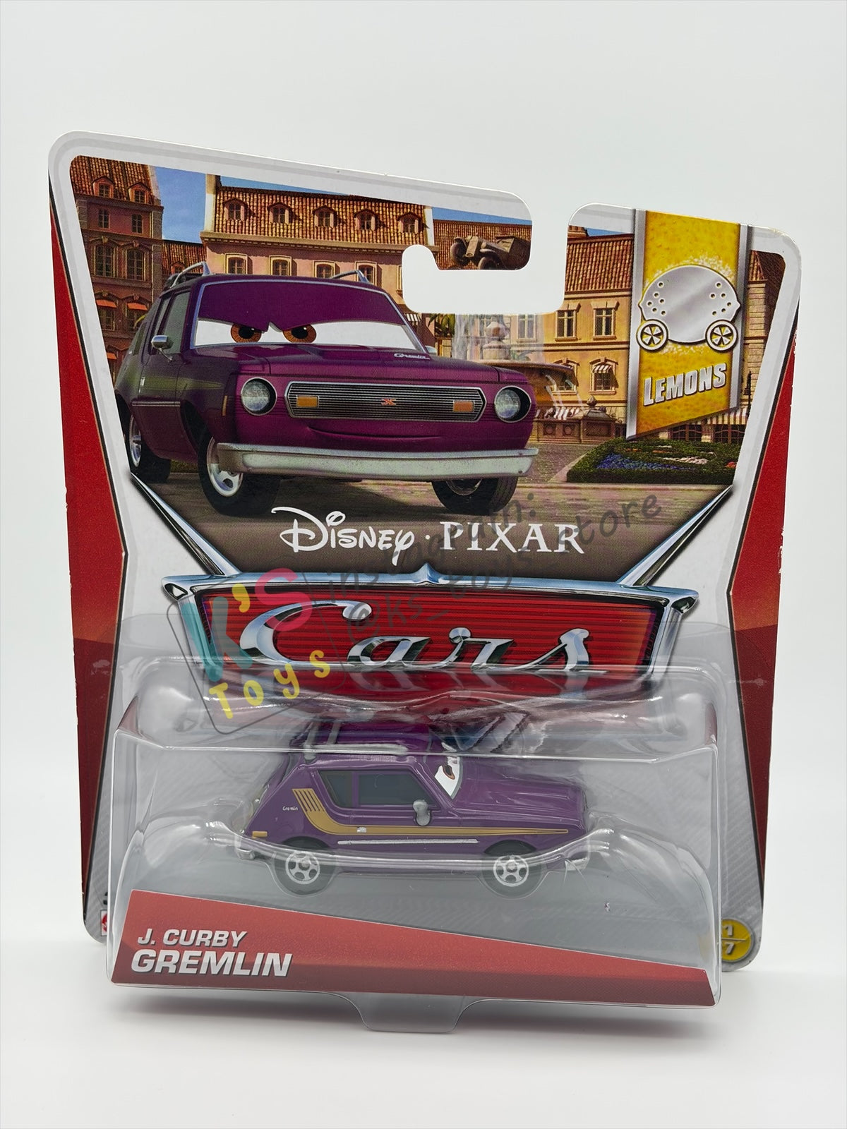 DISNEY PIXAR CARS BY MATTEL 1:55 - J. CURBY GREMLIN - LEMONS SERIES - BNIP