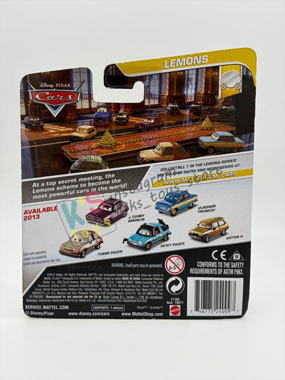 DISNEY PIXAR CARS BY MATTEL 1:55 - J. CURBY GREMLIN - LEMONS SERIES - BNIP