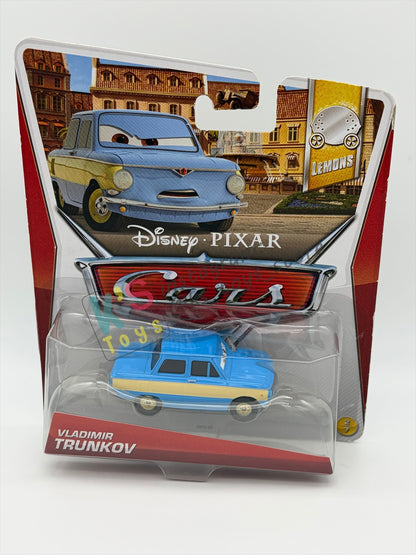 DISNEY PIXAR CARS 1:55 BY MATTEL, "VLADIMIR TRUNKOV" - CARS 2 SERIES - BNIP