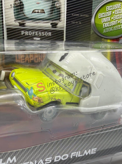 Disney Pixar Cars 1:55 by Mattel, 2-Pack Professor Z and Acer with Helmet from Cars 2 - BNIP