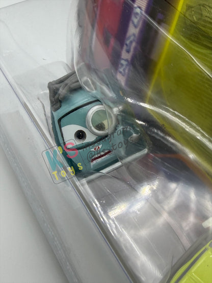 Disney Pixar Cars 1:55 by Mattel, 2-Pack Professor Z and Acer with Helmet from Cars 2 - BNIP