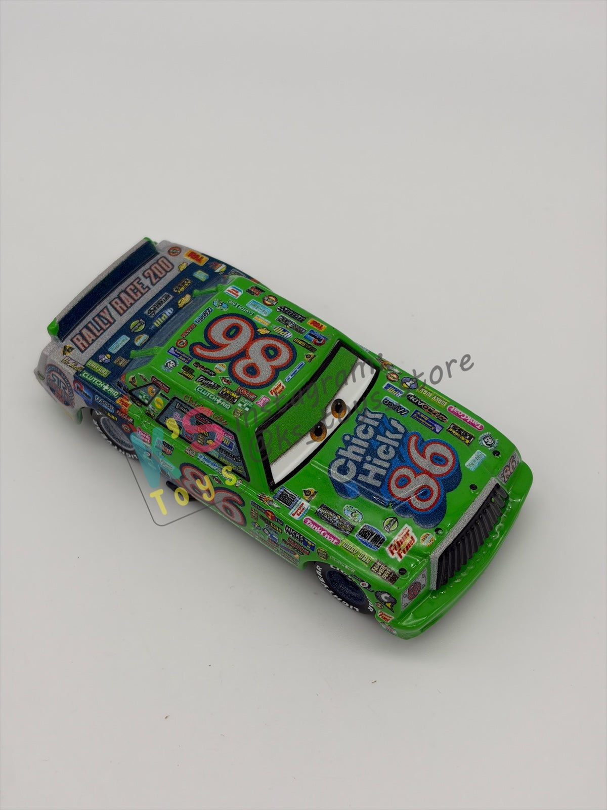 PRE-OWNED / LOOSE DISNEY PIXAR CARS BY MATTEL - "RALLY RACE 200 CHICK HICKS" RACE & RESCUE SERIES - GOOD CONDITION