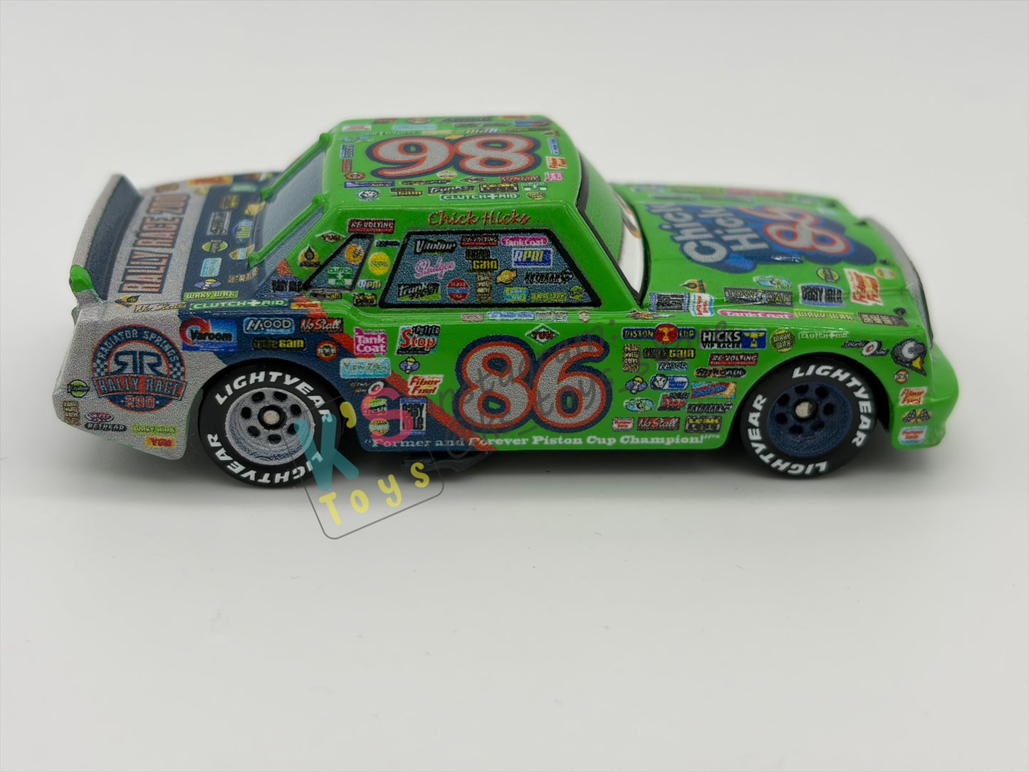PRE-OWNED / LOOSE DISNEY PIXAR CARS BY MATTEL - "RALLY RACE 200 CHICK HICKS" RACE & RESCUE SERIES - GOOD CONDITION