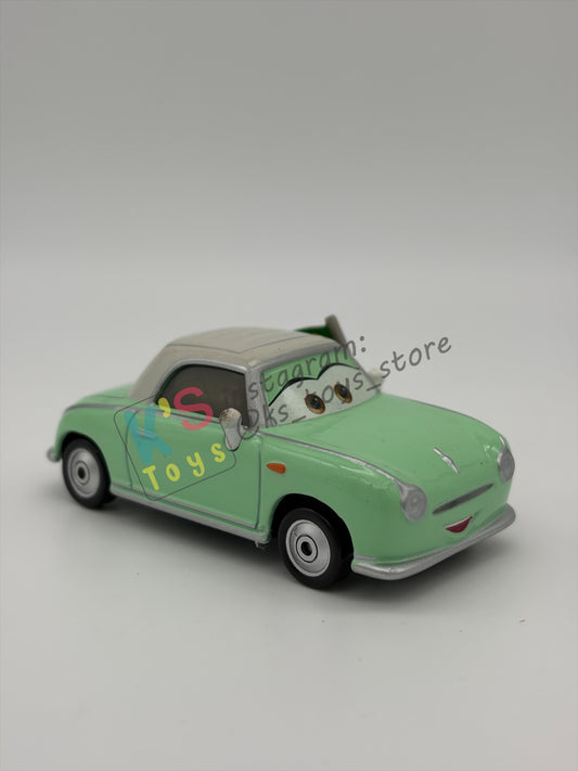 PRE-OWNED / LOOSE DISNEY PIXAR CARS BY MATTEL - "DENISE BEAM (UNIBODY)" CARS 2 RACE FANS SERIES - NEAR MINT CONDITION