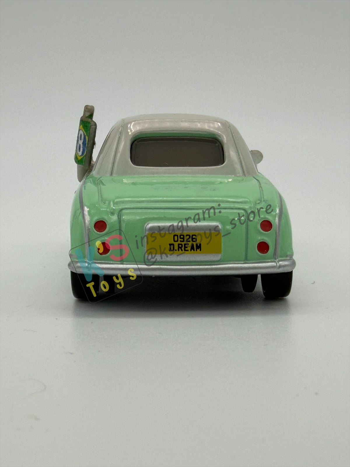 PRE-OWNED / LOOSE DISNEY PIXAR CARS BY MATTEL - "DENISE BEAM (UNIBODY)" CARS 2 RACE FANS SERIES - NEAR MINT CONDITION