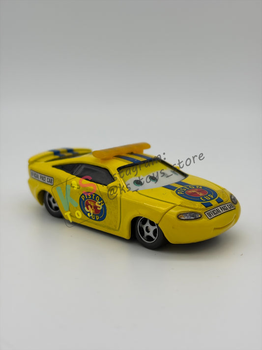 PRE-OWNED / LOOSE DISNEY PIXAR CARS BY MATTEL - "CHARLIE CHECKER (LENTICULAR)" LENTICULAR SERIES - GOOD CONDITION