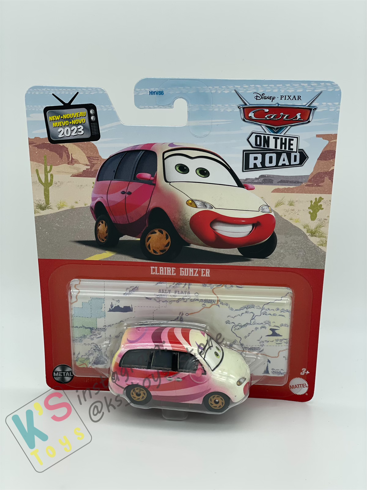 DISNEY PIXAR CARS BY MATTEL, CLAIRE GUNZ'ER - 2023 NEW RELEASE - BNIP