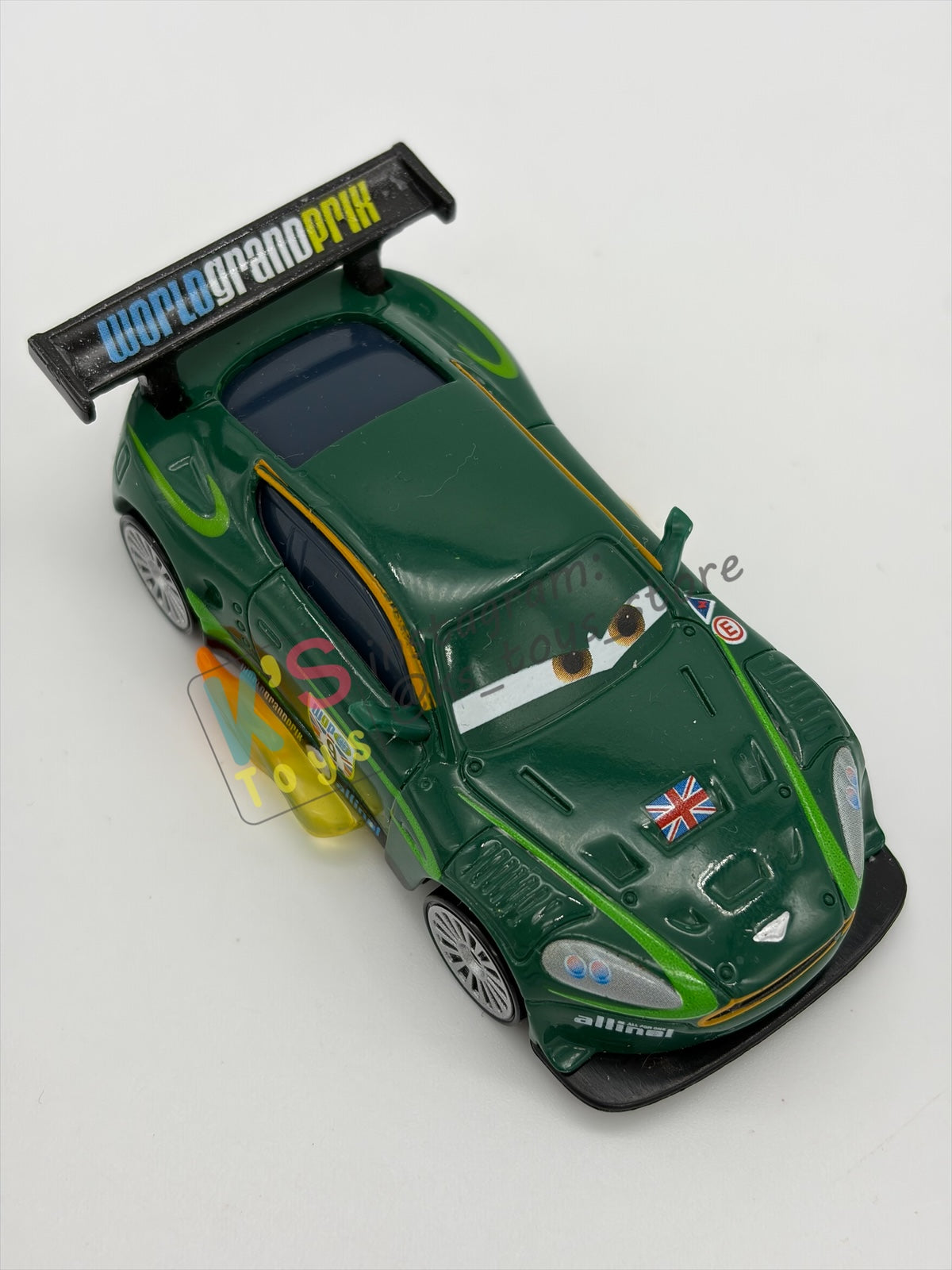 PRE-OWNED / LOOSE DISNEY PIXAR CARS - "NIGEL GEARSLEY WITH FLAMES" CARS SERIES - NEAR MINT CONDITION