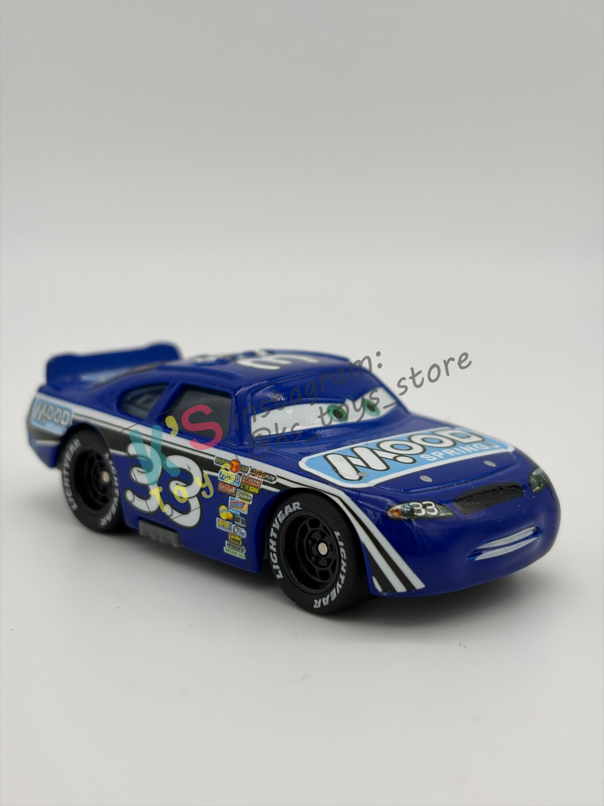 PRE-OWNED / LOOSE DISNEY PIXAR CARS - "CHUCK ARMSTRONG / MOOD SPRINGS RUBBER TIRES" CARS SYNTHETIC RUBBER TIRES SERIES - NEAR MINT CONDITION