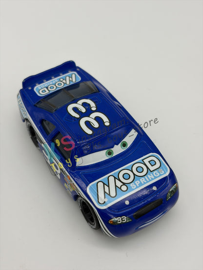 PRE-OWNED / LOOSE DISNEY PIXAR CARS - "CHUCK ARMSTRONG / MOOD SPRINGS RUBBER TIRES" CARS SYNTHETIC RUBBER TIRES SERIES - NEAR MINT CONDITION