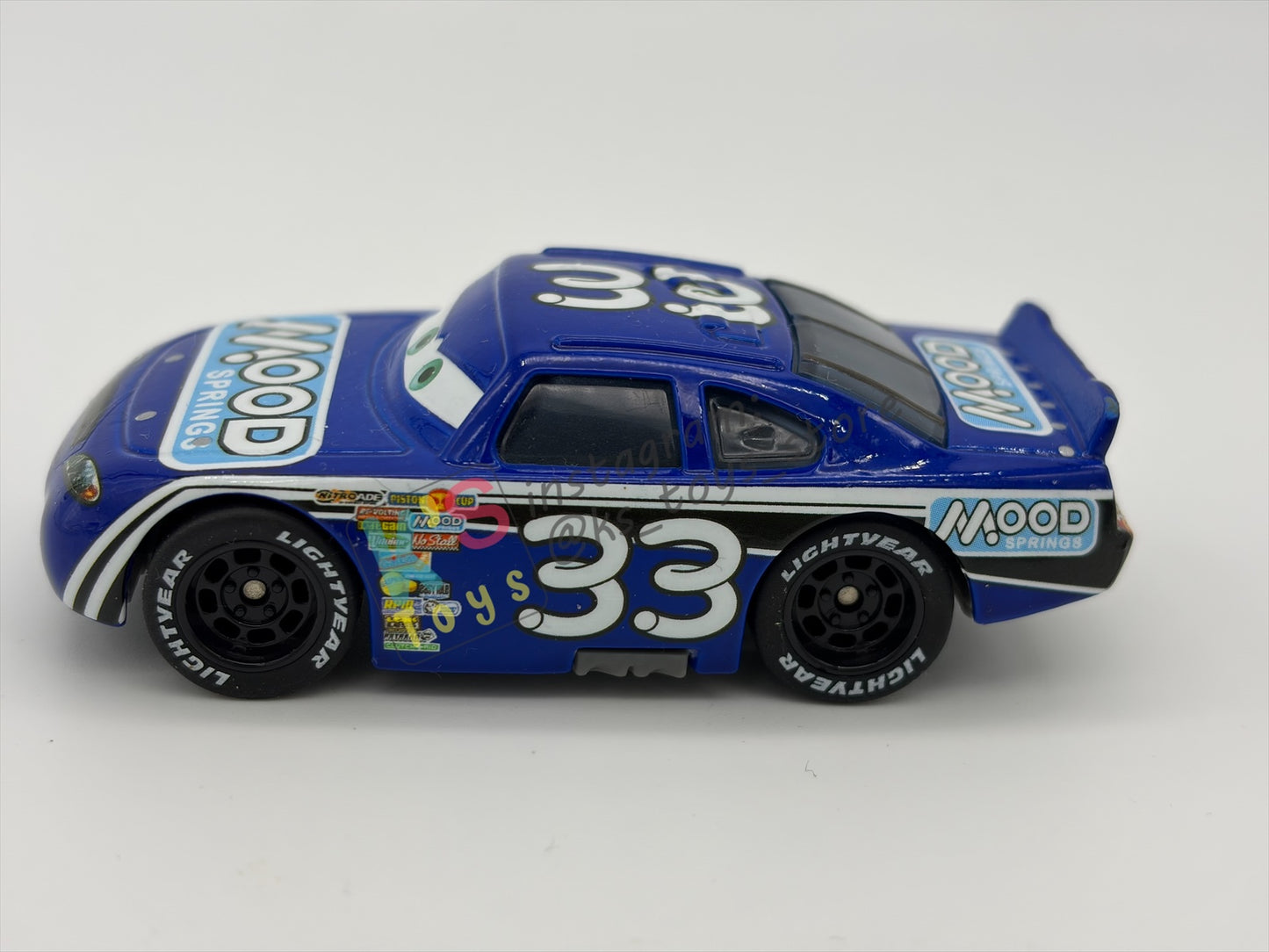 PRE-OWNED / LOOSE DISNEY PIXAR CARS - "CHUCK ARMSTRONG / MOOD SPRINGS RUBBER TIRES" CARS SYNTHETIC RUBBER TIRES SERIES - NEAR MINT CONDITION