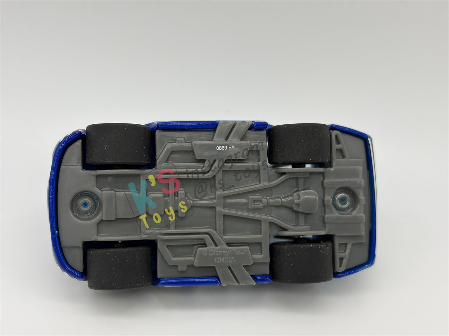 PRE-OWNED / LOOSE DISNEY PIXAR CARS - "CHUCK ARMSTRONG / MOOD SPRINGS RUBBER TIRES" CARS SYNTHETIC RUBBER TIRES SERIES - NEAR MINT CONDITION