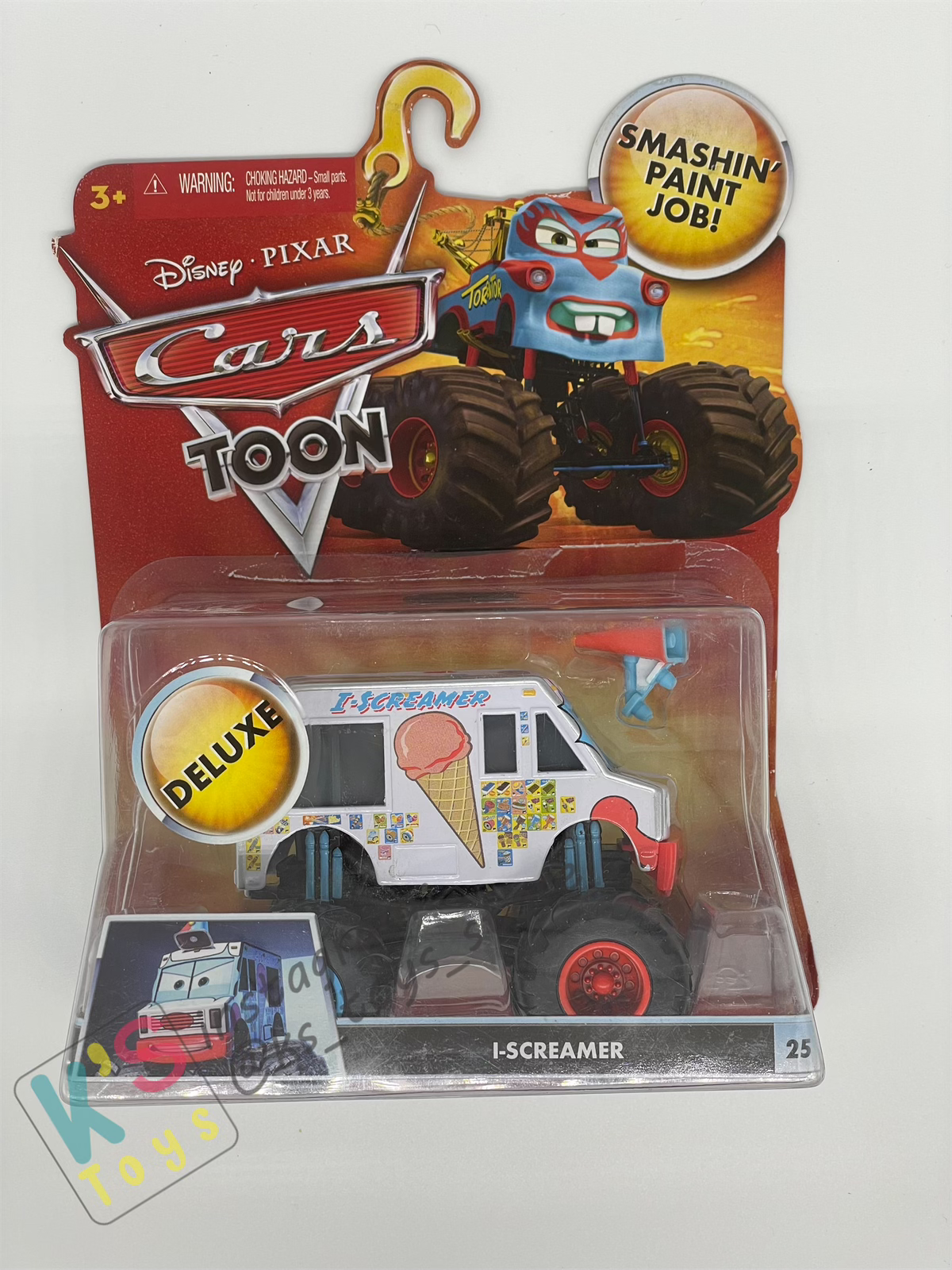 Deluxe Disney Pixar Cars "I-SCREAMER" Monster Truck Mater - Cars Toon Series - BNIP