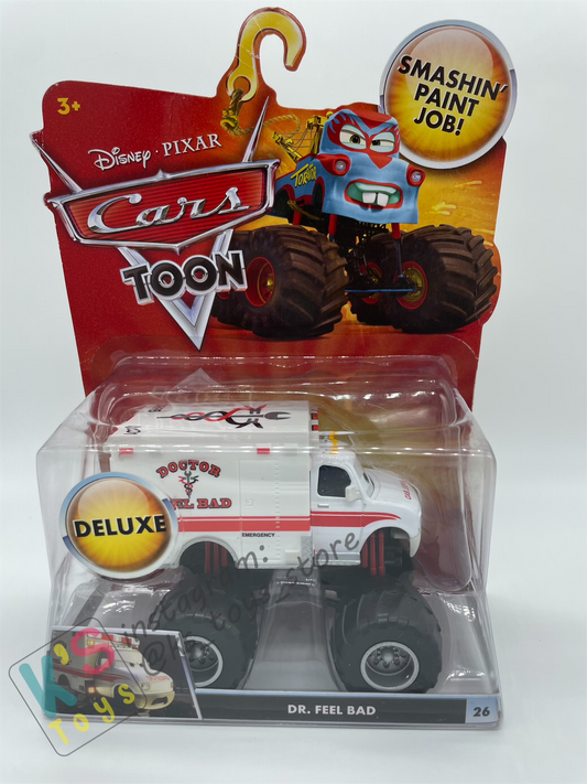 Deluxe Disney Pixar Cars "DR. FEEL BAD" Monster Truck Mater - Cars Toon Series