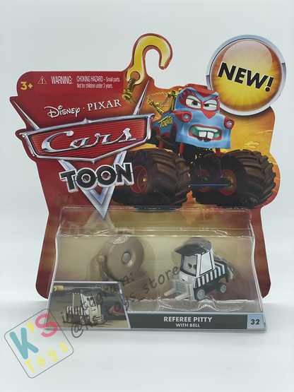 Disney Pixar Cars "REFEREE PITTY WITH BELL" Monster Truck Mater - Cars Toon Series