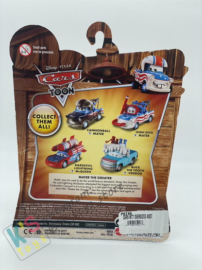 DELUXE DISNEY PIXAR CARS "BUCK THE TOOTH VENDOR" MATER THE GREATER SERIES - Cars Toon - BNIP