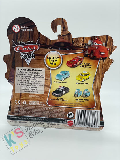 DISNEY PIXAR CARS "NURSE GTO" RESCUE SQUAD MATER SERIES - Cars Toon - BNIP