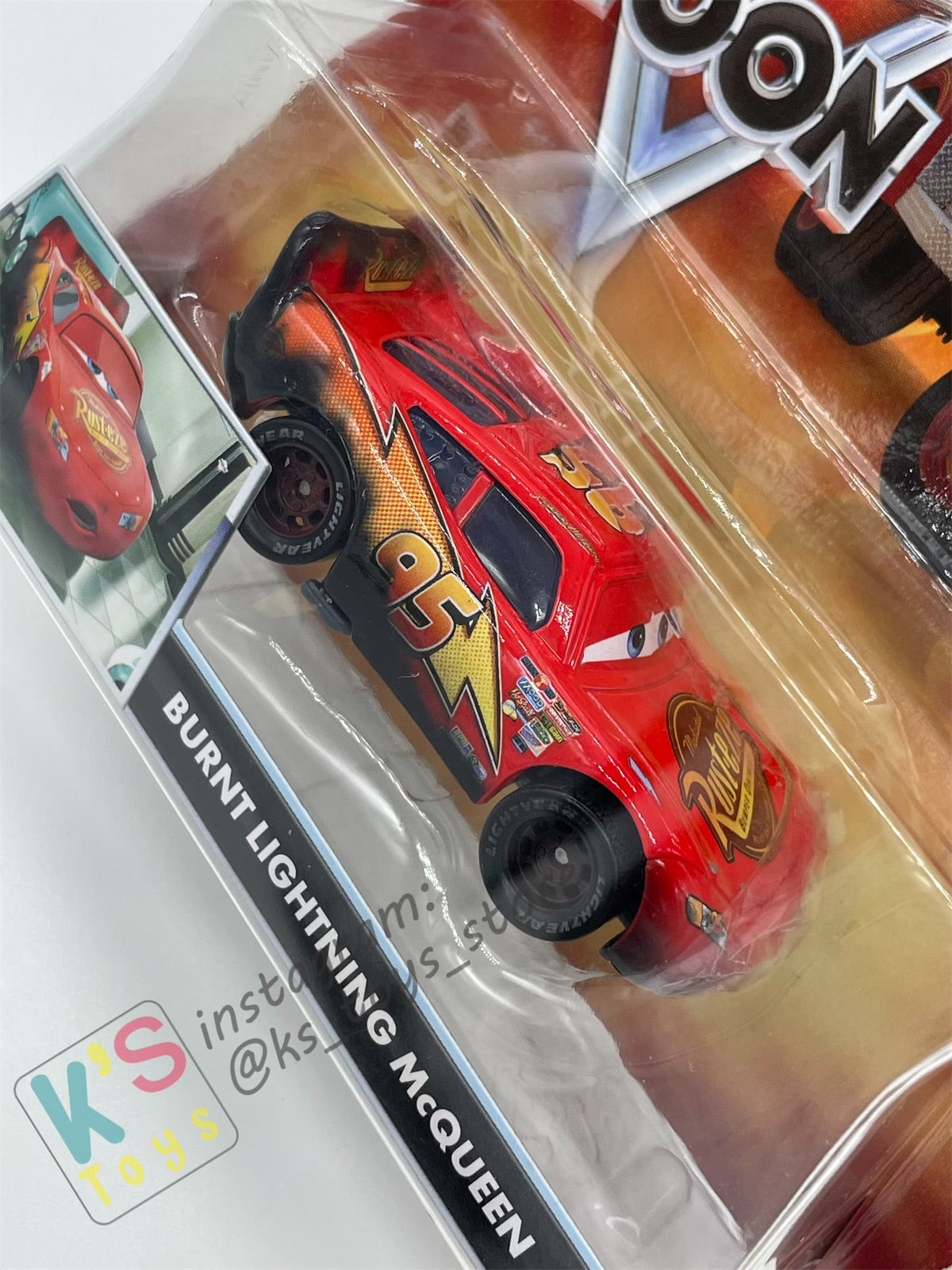 DISNEY PIXAR CARS "BURNT LIGHTNING MCQUEEN" RESCUE SQUAD MATER SERIES - Cars Toon - BNIP