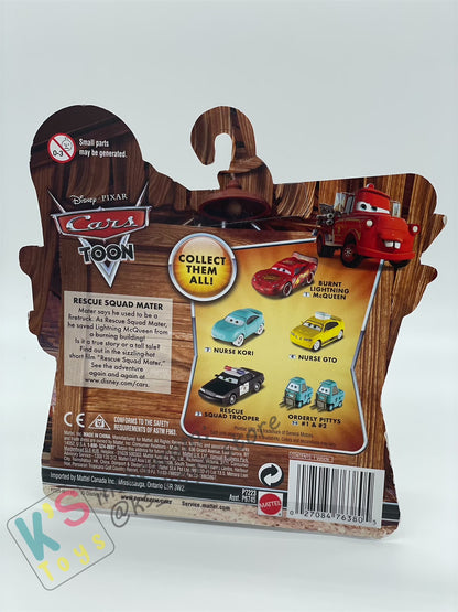 DISNEY PIXAR CARS "BURNT LIGHTNING MCQUEEN" RESCUE SQUAD MATER SERIES - Cars Toon - BNIP