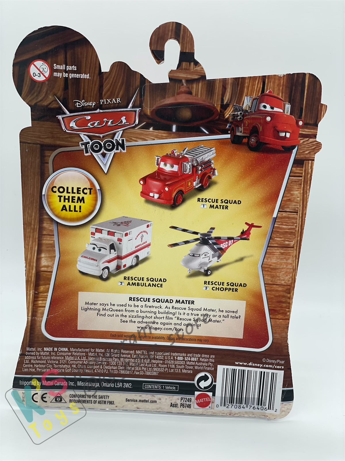 MEGA SIZE DISNEY PIXAR CARS "RESQUE SQUAD MATER" RESCUE SQUAD MATER SERIES - Cars Toon - BNIP