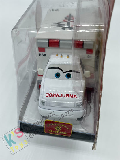 MEGA SIZE DISNEY PIXAR CARS "RESQUE SQUAD AMBULANCE" RESCUE SQUAD MATER SERIES - Cars Toon - BNIP