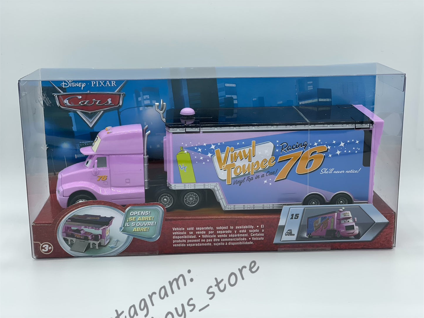 Hauler Disney Pixar Cars by Mattel, Vinyl Toupee 76 Hauler - BNIP