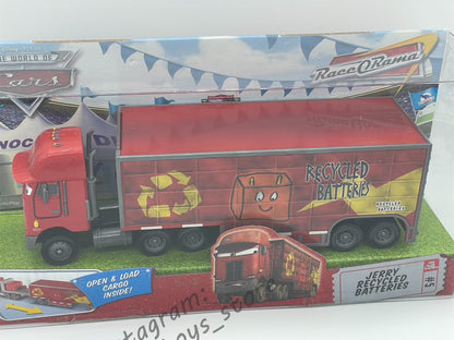 Hauler Disney Pixar Cars by Mattel, Jerry Recycled Batteries Hauler - BNIP