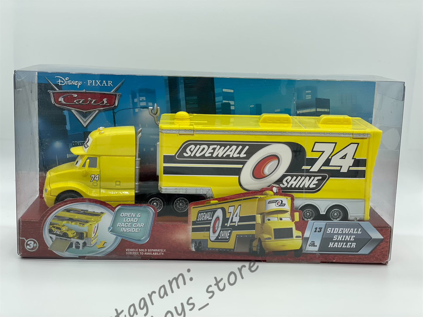 Hauler Disney PixarCars by Mattel, Sidewall Shine Hauler 74 - BNIP