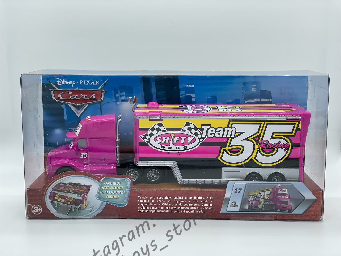 Hauler Disney Pixar Cars by Mattel, Shifty Drug team 35 Hauler - BNIP