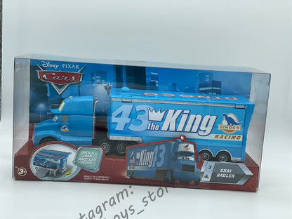 Hauler Disney Pixar Disney Cars by Mattel, Gray Hauler 43 Dinoco The King Hauler - BNIP